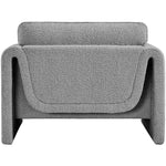 Stylus Boucle Fabric Upholstered Chair in Grey