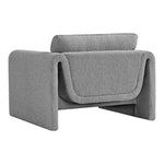 Stylus Boucle Fabric Upholstered Chair in Grey