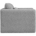 Stylus Boucle Fabric Upholstered Chair in Grey