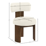 Atelier Vegan Leather Upholstered Dining Chair in Cream