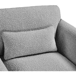 Stylus Boucle Fabric Upholstered Chair in Grey