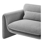 Stylus Boucle Fabric Upholstered Chair in Grey