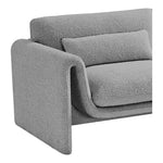 Stylus Boucle Fabric Upholstered Chair in Grey