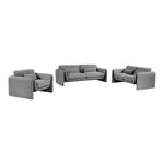 Stylus Boucle Fabric Upholstered Chair in Grey