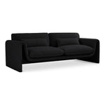 Stylus 86" Boucle Fabric Upholstered Sofa in Black