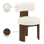 Atelier Vegan Leather Upholstered Dining Chair in Cream