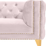Michelle Velvet Upholstered Chair in Pink