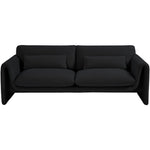 Stylus 86" Boucle Fabric Upholstered Sofa in Black