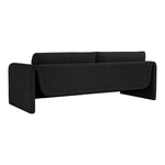 Stylus 86" Boucle Fabric Upholstered Sofa in Black