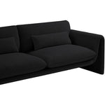 Stylus 86" Boucle Fabric Upholstered Sofa in Black