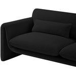 Stylus 86" Boucle Fabric Upholstered Sofa in Black