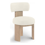 Atelier Vegan Leather Upholstered Dining Chair in Cream