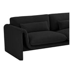 Stylus 86" Boucle Fabric Upholstered Sofa in Black