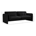 Stylus 86" Boucle Fabric Upholstered Sofa in Black