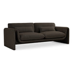Stylus 86" Boucle Fabric Upholstered Sofa in Brown