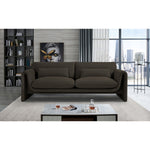 Stylus 86" Boucle Fabric Upholstered Sofa in Brown