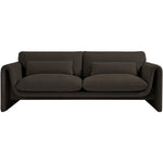 Stylus 86" Boucle Fabric Upholstered Sofa in Brown