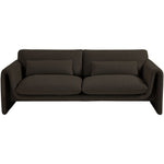 Stylus 86" Boucle Fabric Upholstered Sofa in Brown