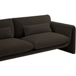 Stylus 86" Boucle Fabric Upholstered Sofa in Brown