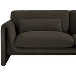 Stylus 86" Boucle Fabric Upholstered Sofa in Brown