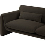 Stylus 86" Boucle Fabric Upholstered Sofa in Brown