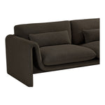 Stylus 86" Boucle Fabric Upholstered Sofa in Brown