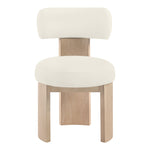 Atelier Vegan Leather Upholstered Dining Chair in Cream