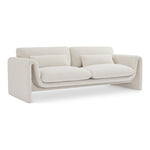 Stylus 86" Boucle Fabric Upholstered Sofa in Cream