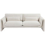Stylus 86" Boucle Fabric Upholstered Sofa in Cream