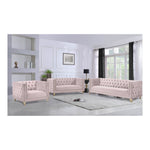Michelle Velvet Upholstered Chair in Pink
