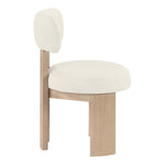 Atelier Vegan Leather Upholstered Dining Chair in Cream