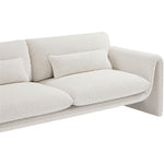 Stylus 86" Boucle Fabric Upholstered Sofa in Cream
