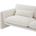 Stylus 86" Boucle Fabric Upholstered Sofa in Cream