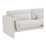 Stylus 86" Boucle Fabric Upholstered Sofa in Cream