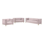 Michelle Velvet Upholstered Chair in Pink