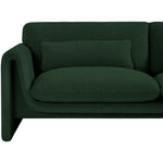 Stylus 86" Boucle Fabric Upholstered Sofa in Green