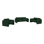Stylus 86" Boucle Fabric Upholstered Sofa in Green