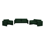 Stylus 86" Boucle Fabric Upholstered Sofa in Green