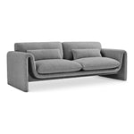 Stylus 86" Boucle Fabric Upholstered Sofa in Grey