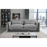 Stylus 86" Boucle Fabric Upholstered Sofa in Grey
