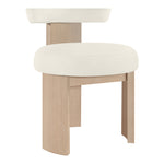 Atelier Vegan Leather Upholstered Dining Chair in Cream