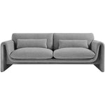 Stylus 86" Boucle Fabric Upholstered Sofa in Grey
