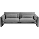 Stylus 86" Boucle Fabric Upholstered Sofa in Grey
