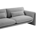 Stylus 86" Boucle Fabric Upholstered Sofa in Grey