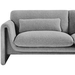 Stylus 86" Boucle Fabric Upholstered Sofa in Grey
