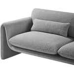 Stylus 86" Boucle Fabric Upholstered Sofa in Grey