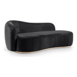 Gustavo Velvet Upholstered Chaise in Black
