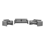 Stylus 86" Boucle Fabric Upholstered Sofa in Grey