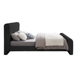 Stylus Boucle Fabric Upholstered King Bed (3 Boxes) in Black