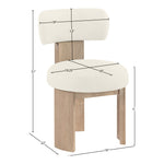 Atelier Vegan Leather Upholstered Dining Chair in Cream